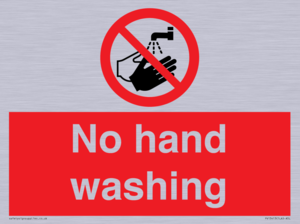 No hand washing